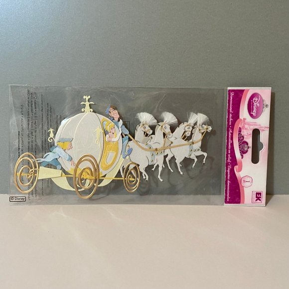 EK Success Disney Cinderella’s Carriage Scrapbook Sticker - Picture 1 of 5